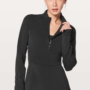 lululemon weather or not 1/2 zip / black / size 2